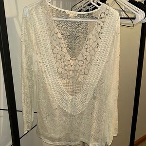 Elegant White Lace Top